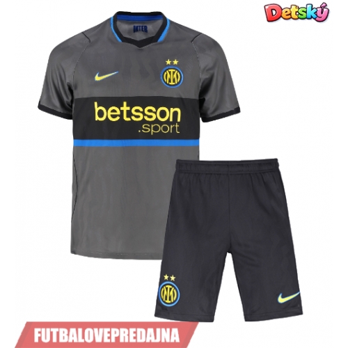 Lacne Dětský Futbalové dres Inter Milan John Stones #6 2026-27 Krátky Rukáv - Tretina (+ trenírky)